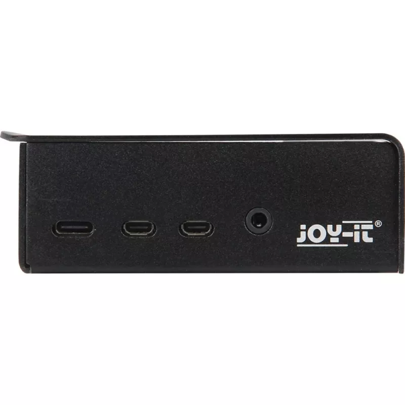 JOY-IT RPI CASE ALU06 - behuizing voor Raspberry Pi 4, aluminium, zwart (RB-ALUCASEP4+06)