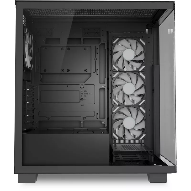 ELITE SHARK CA500, tower-behuizing zwart, 2x gehard glas