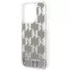 Karl Lagerfeld KLHCP14XLMNMS iPhone 14 Pro Max 6.7 hardcase zilver / zilver Liquid Glitter Monogram