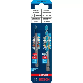 Borenset Bosch Expert HEX-9 MultiConstruction 8 mm, 2-delig