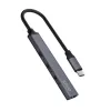 USB 3.0 4-poorts interface-hub SAVIO AK-71 met USB-C host, 5000 Mbit/s, 2 jaar garantie