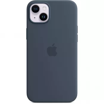 Silicone Case Cover Apple iPhone 14 Plus MagSafe stormblauw