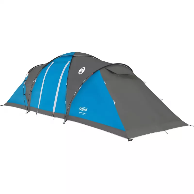 Tent COLEMAN Spruce Falls 6 (2025) — tunneltent, 6-persoons, blauw/grijs