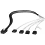 Fantec SRC-MINI SRC-mini SAS - 4x SATA-kabel, 6 Gbit/s, 0,7 m (2166)