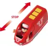 World rode accu-reistrein, speelvoertuig rood