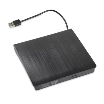 Extern optisch DVD-ROM-station IBOX IED02, USB 3.2 Gen 1, DVD-ROM (8x) / CD-ROM (24x), zwart