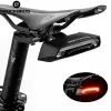 Rockbros LKWD-R1 fietsachterlicht met laser en afstandsbediening, zwart