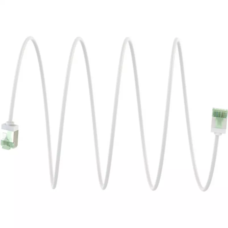 Goobay ultra-flexibele CAT 8.1 patchkabel slank U/FTP wit - extra korte stekker 99,9% (74360)