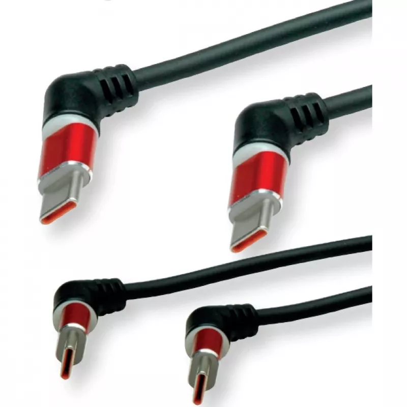 ROLINE USB 2.0 spiraaloplaadkabel C-C ST/ST 60W 1,5 m - kabel - digitaal/data (11.02.8350)