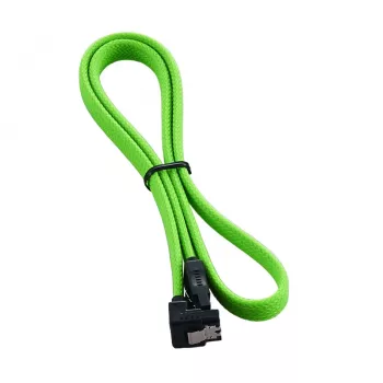 CableMod ModMesh - SATA-kabel - Serial ATA 150/300/600 - SATA (W) haaks naar SATA (W) - 60 cm - Lichtgroen (CM-CAB-RSAT-N60KLG-R)