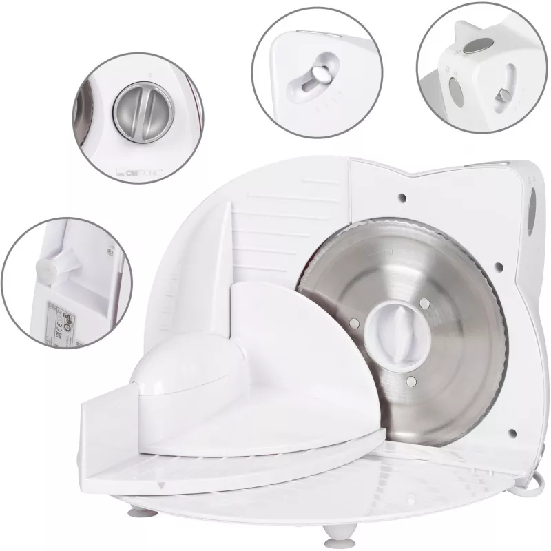 Elektrische allesnijder CLATRONIC AS 2958 — 230 V, wit, 230×310×280 mm