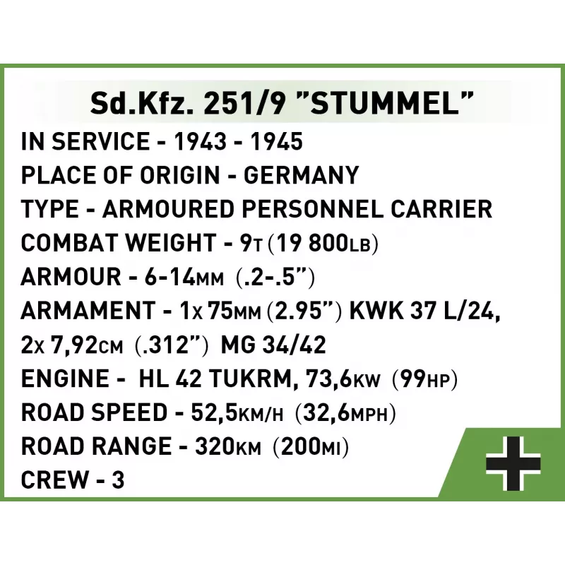 Sd.Kfz. 251/9 Stummel, constructiespeelgoed