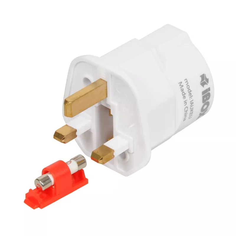 Voeding IBOX iaukeu netlader met verwisselbare UK- (type G) en EU-stekkers (type E), 100–240 V 50/60 Hz, 7,5 A, wit