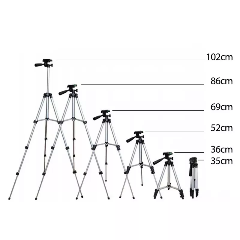 Driepoot statief MACLEAN MC-164 in hoogte verstelbaar licht voor camera's en smartphones
