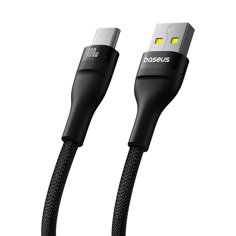 Baseus Flash 2 USB A naar USB C snellaadkabel 2 m 100 W zwart