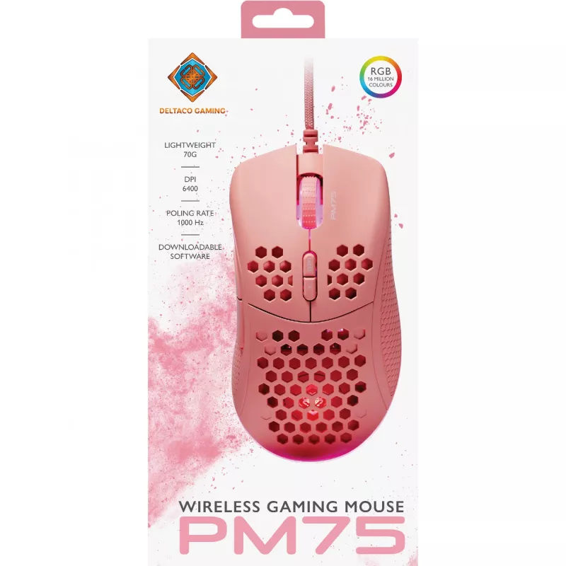 Deltaco lichte gaming-muis, RGB (GAM-108-P)