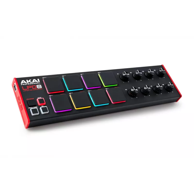 Akai LPD8 MKII MIDI-toetsenbord 8 toetsen USB zwart, rood