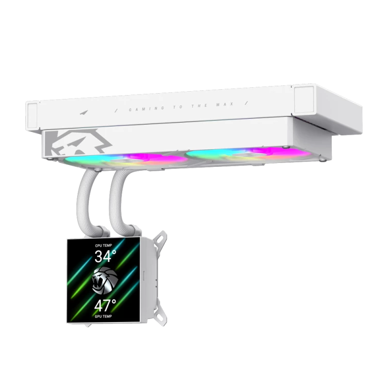 Gamemax CPU-vloeistofkoeler | GLACIER 240 LCD WH | Intel, AMD