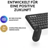 Logitech Pebble 2 Combo draadloos toetsenbord en muis QWERTZ Duits grafiet