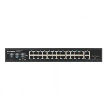 Unmanaged LANBERG switch RSGE-24P-2GE-2S-360 met 24 RJ-45 ethernetpoorten