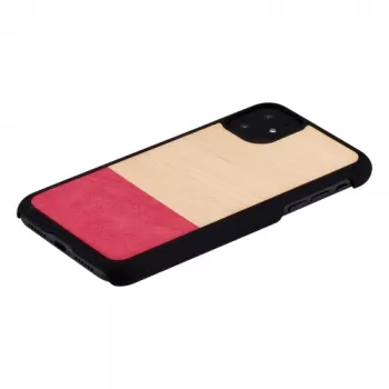 Smartphonehoesje man and wood voor iPhone 11 — zwart, asymmetrisch design