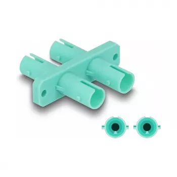 DeLOCK LWL-koppeling ST duplex bus op ST duplex bus aqua
