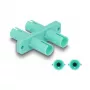 DeLOCK LWL-koppeling ST duplex bus op ST duplex bus aqua
