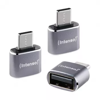 Intenso 3-pack USB-adapter USB-A -> USB-C C480C aluminium