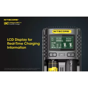 Nitecore UM2 acculader huishoudbatterij DC lithium-ion nikkel-cadmium