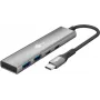 Goobay Slim 4-poorts USB-hub USB-C naar/USB-A 5 Gbit/s - stekker USB 3.2 (76563)