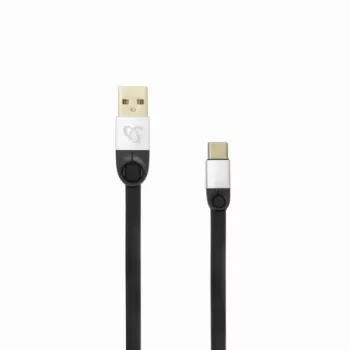 Sbox USB 2.0-Type-C/2.4A zwart/zilver 1,5 m