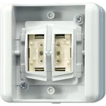 Jung KNX-schakelaar BA 2-voudig middenstand 8472.02 LEDW (8472.02LEDW)