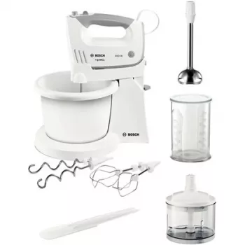 Bosch MFQ36490 ErgoMixx Handmixer-set 450 W wit/grijs