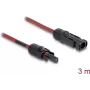 Kabel DELOCK 90971 zonnepaneelaccessoire, 3 m, 4 mm² aderdoorsnede, DL4 stekker–bus, 1000 V DC, rood/zwart