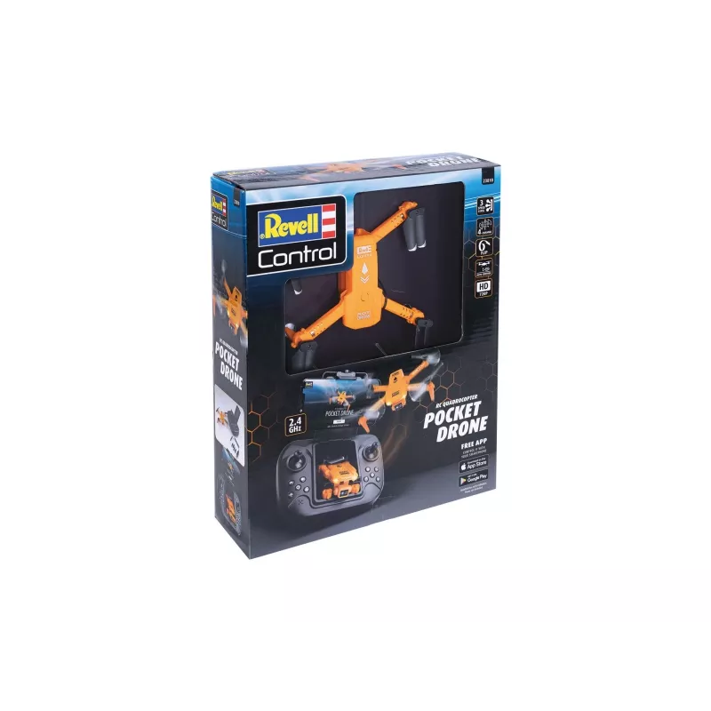 RC-quadrocopter REVELL Pocket Drone 23810 — 2,4 GHz, 4-kanaals afstandsbediening