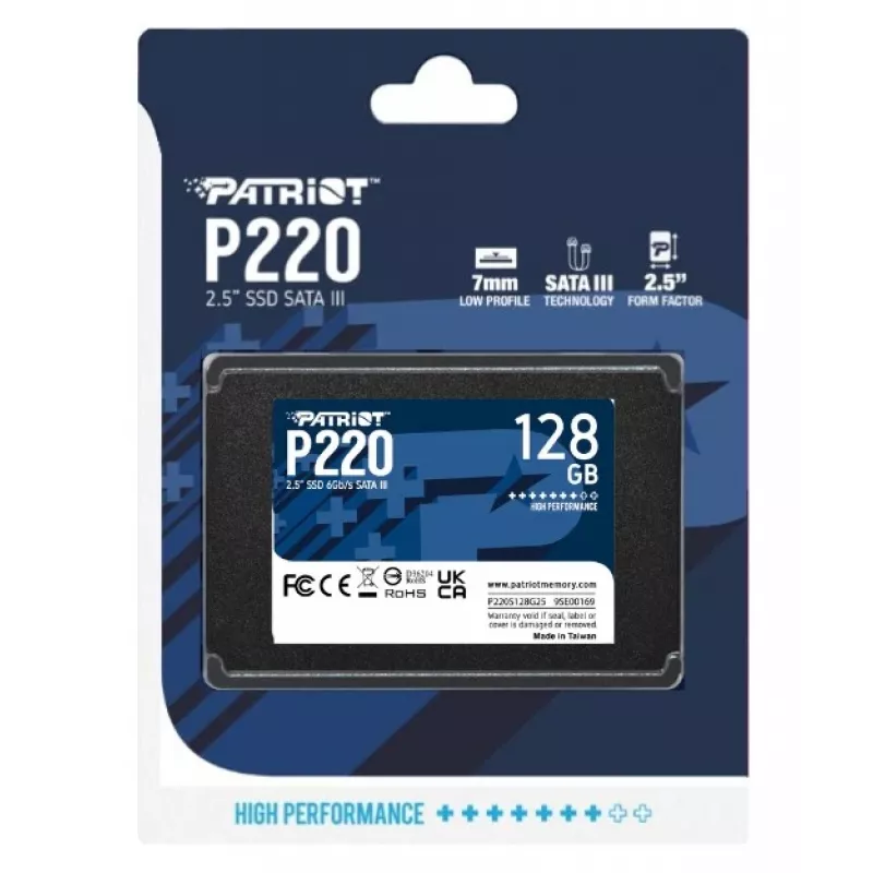 2,5 Patriot P220 128 GB (zwart, SATA III 6 Gb/s, 2,5)