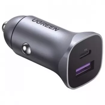 Ugreen 40858 mobiele oplader universeel aluminium sigarettenaansteker snelopladen auto