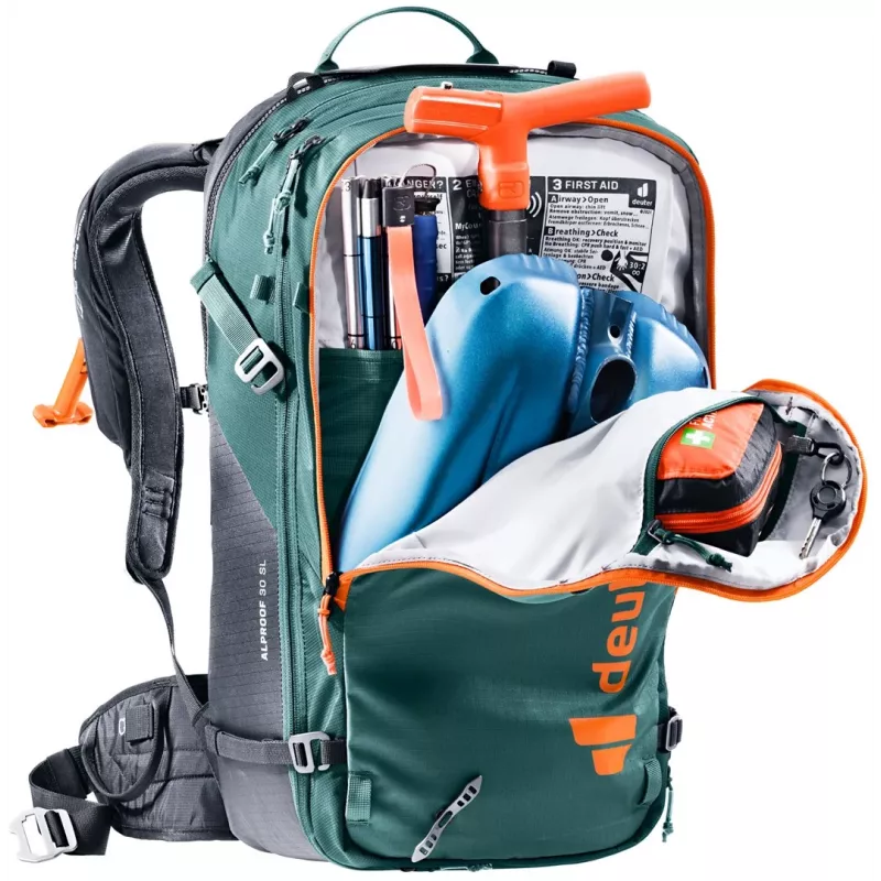 Deuter Alproof 30 SL lawinerugzak - zwart/groen denim