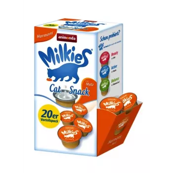 Vloeibare melksnack animonda Harmony ANIMONDA Milkies voordeelpak 20 x 15 g voor volwassen katten, melksmaak, vloeibaar