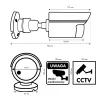 Dummy-buis camera CEE IR1800 B, gesimuleerde bewakingscamera met IR-LED's, zwart