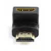 HDMI-adapter GEMBIRD A-HDMI90-FML, HDMI naar HDMI, haakse 90°-adapter, zwart