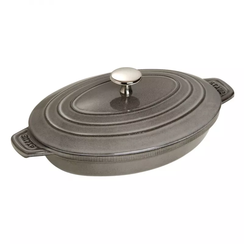 Ovale ovenschaal met deksel Staub - grafiet
