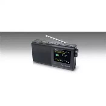 Draagbare radio muse M-117 DB — DAB/DAB+/FM, 3W RMS, 2,8 inch TFT, externe antenne, 3,5-mm-aansluiting, 0,3 kg, Zwart