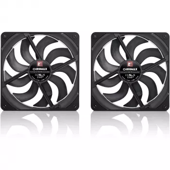 Noctua NF-A14x25 G2 PWM Sx2-PP chromax.zwart 140mm dubbele ventilator-set