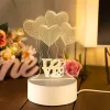 Nachtlamp Extralink HOME 3D optische illusie vier harten USB nachtlamp