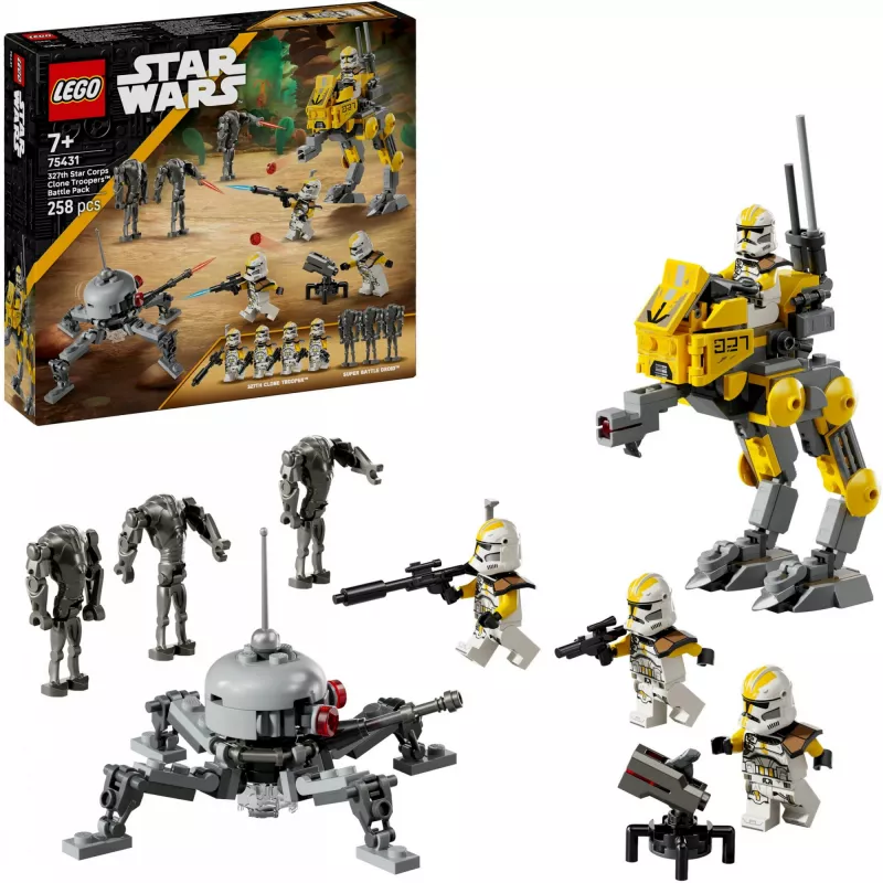 LEGO Star Wars set 327th Star Corps Clone Troopers Battle 75431 — 258 onderdelen, 7 minifiguren, leeftijd 7+