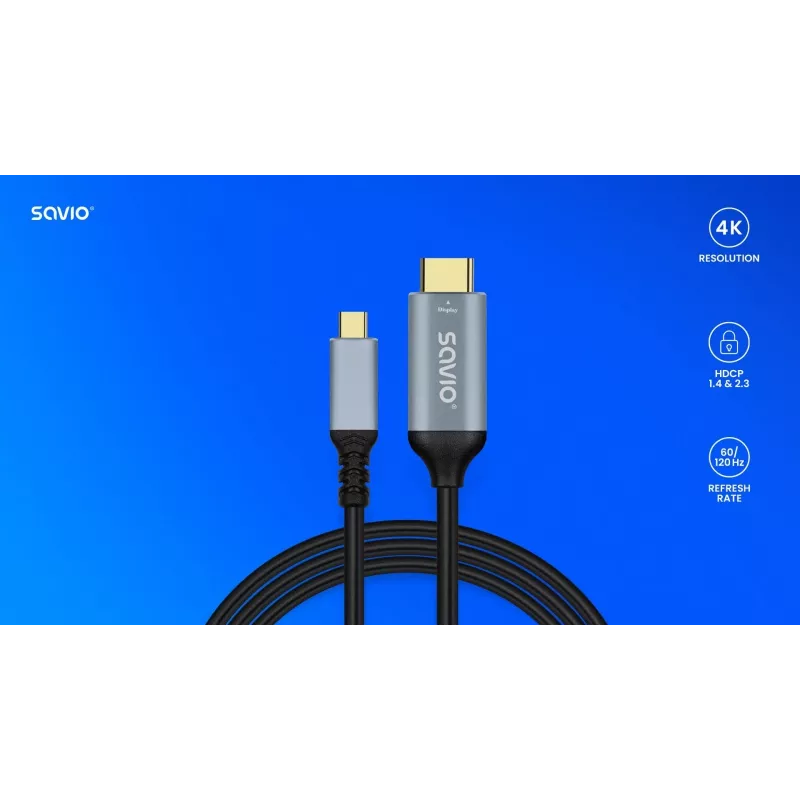 Kabel USB-C naar HDMI v2.0b, 3m, koper CL-184