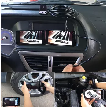 WiFi-endoscoop MEDIA-TECH MT4099, 8 mm sonde, 5 m kabel, IP67, 1280×720@30fps, 70° kijkhoek, 800 mAh accu