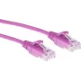 ACT Roze 2 meter LSZH U/UTP CAT6 datacenter slimline-patchkabel rastnasvrij met RJ45-stekkers