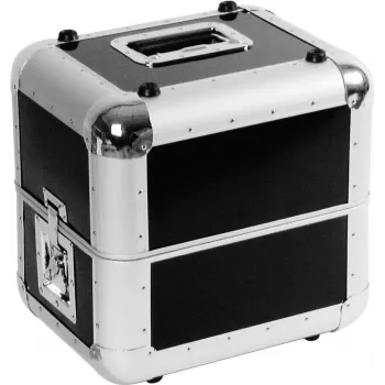 Flightcase Roadinger platencase ALU 50/50 afgerond zwart — aluminium 50×50 formaat, afgeronde hoeken
